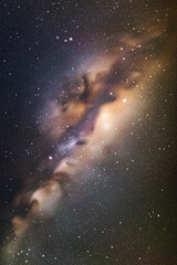Poster - night starry sky and milky way. stars and nebula. space background