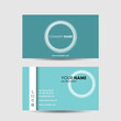 Clean business card template with simple brushed circle design. Vector creative ilustration.