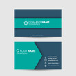 Clean business card template with simple arrow contrast design. Vector creative ilustration.
