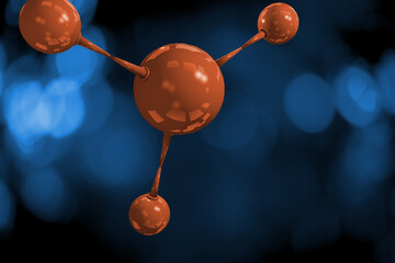 Wall Mural - atomic particle 3d illustration