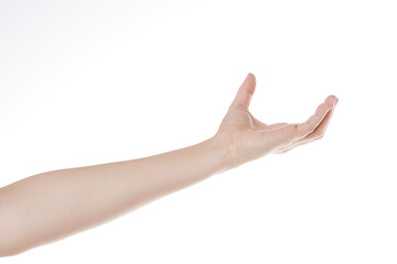 the hand of a woman holding her palm in her hand.