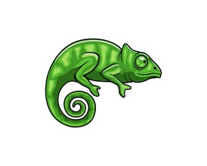 Sticker - Beautiful green chameleon