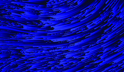 Poster - Blue purple gradient irregular lines make up an abstract texture background.
