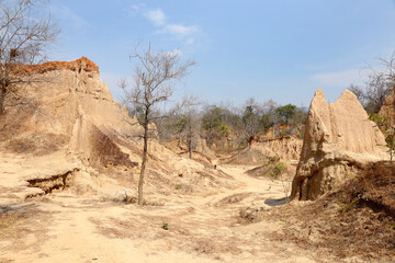 Landscape of beautiful natural , Sao Din Na Noi in Sri Nan national park, Nan province, Thailand