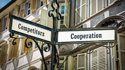 Street Sign Cooperation versus Competitors