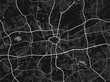 Urban city map of Dortmund. Vector poster. Grayscale street map.