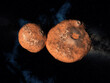 486958 Arrokoth (nicknamed as Ultima Thule) a trans-Neptunian object located in the outer Solar System - 3D illustration