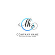 © MUCHAMMAD - LH Initial handwriting logo template vector