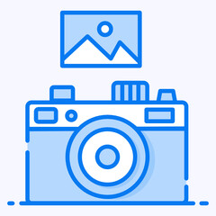 Wall Mural - 
Camera, photography equipment icon in style 
