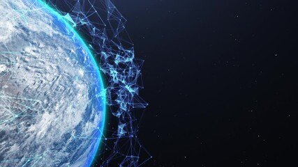 Wall Mural - an abstract networking concept. global digital connections. elements of this image furnished by nasa