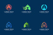 © Royin - collection lungs tech logo vector