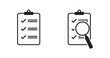 Checklist document magnifier icon vector. Isolated flat design for web