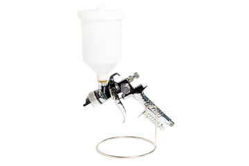 paint sprayer for painting metal surfaces or cars isolated on a white background