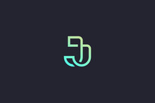 Technology Letter J Logo Abstract Whimsical Monogram