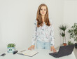 A female working from home - homeoffice
