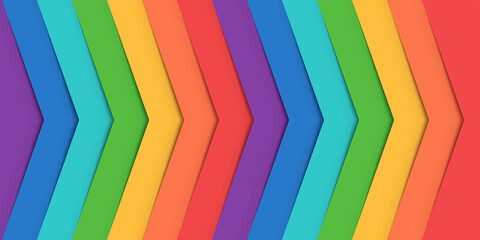 Aufkleber - Abstract rainbow of colored lines