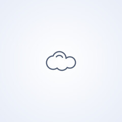 Poster - Cloudy, vector best gray line icon