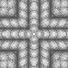 Poster - Simple geometric textures create an optical illusion of volume. Imitation of light and shadow in the picture.