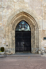 Ancient  St. John's Church Lutheran Church in Cesis. The Church Was Built at the Beginning of the 13th Century.