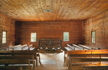 Interior Of A Church That Was Built 1887 In What Is Now The Great Smoky Mountains National Park