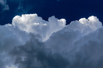 wonderful deep blue sky with beautiful clouds.