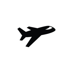 Wall Mural - Plane icon vector on white background, simple sign and symbol.