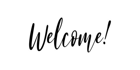 Wall Mural - WELCOME brush calligraphy banner