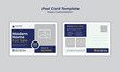 Real estate postcard template design, corporate postcard template