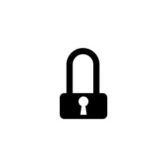 padlock icon vector symbol of security isolated illustration white background