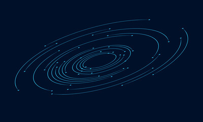 Leinwandbilder - abstract tech background with spiral and dots