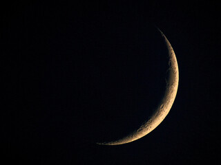 Wall Mural - Breathtaking shot of the new moon