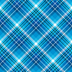 Seamless pattern in stylish blue colors for plaid, fabric, textile, clothes, tablecloth and other things. Vector image. 2