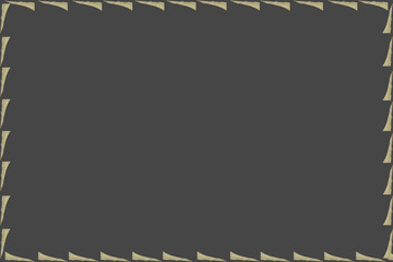 Gold pattern border design on grey background .Grey wallpaper.