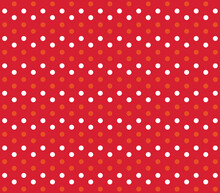 Christmas Background. Vector Red And Yellow Polka Dot. 