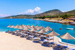 Ksamil Beach in Albania. One of the most popular towns along the Albanian Riviera. 