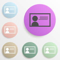 Poster - badge badge color set. Simple glyph, flat vector of web icons for ui and ux, website or mobile application