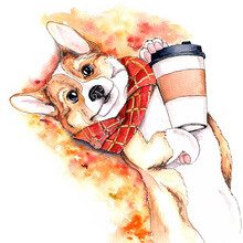 Autumn Leaves Dog Art Free Stock Photo - Public Domain Pictures