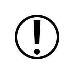 Poster - Exclamation mark icon. Internet flat icon symbol for applications.