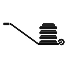 Poster - Pneumatic jack-screw icon. Simple illustration of pneumatic jack-screw vector icon for web design isolated on white background