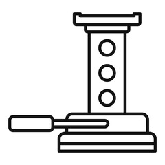 Poster - maintenance jack-screw icon. outline maintenance jack-screw vector icon for web design isolated on w