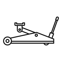 Poster - Hydraulic jack-screw icon. Outline hydraulic jack-screw vector icon for web design isolated on white background
