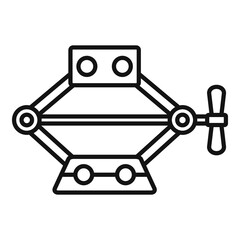 Poster - Power jack-screw icon. Outline power jack-screw vector icon for web design isolated on white background