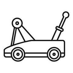 Poster - Warehouse jack-screw icon. Outline warehouse jack-screw vector icon for web design isolated on white background