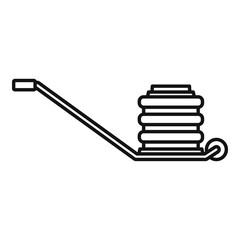 Poster - pneumatic jack-screw icon. outline pneumatic jack-screw vector icon for web design isolated on white
