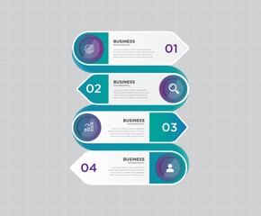 Wall Mural - 04 steps business infographics design  