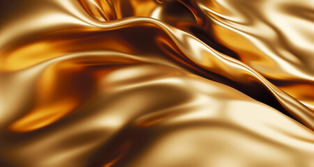 Wall Mural - Gold luxury fabric background 3d render