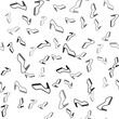 © Kostiantyn - Black Woman shoe with high heel icon isolated seamless pattern on white background. Vector.