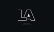 Creative LA Letter Business Logo Design Alphabet Icon Vector Monogram 