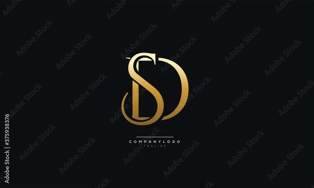 SD or DS Letter Business Logo Design Alphabet Icon Vector Symbol Stock ...