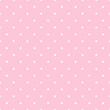 Seamless vector polka dot pattern. White little dots on pink background. Backdrop in lol doll style. Trendy background for decoration girl party